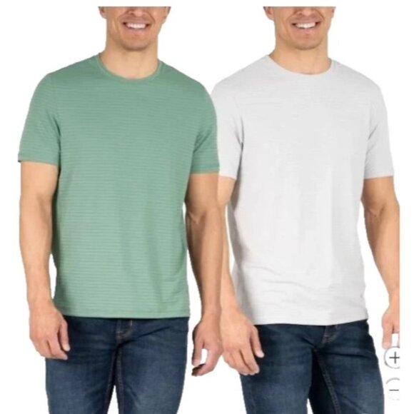NEW Soybu Men's XXL 2-Pack Active T-Shirts Green & Gray Striped - Picture 1 of 8